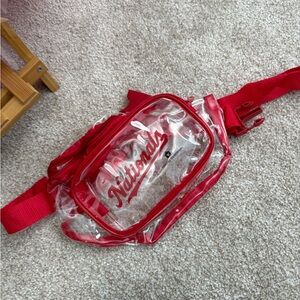 Stylish Red Clear Crossbody Bag